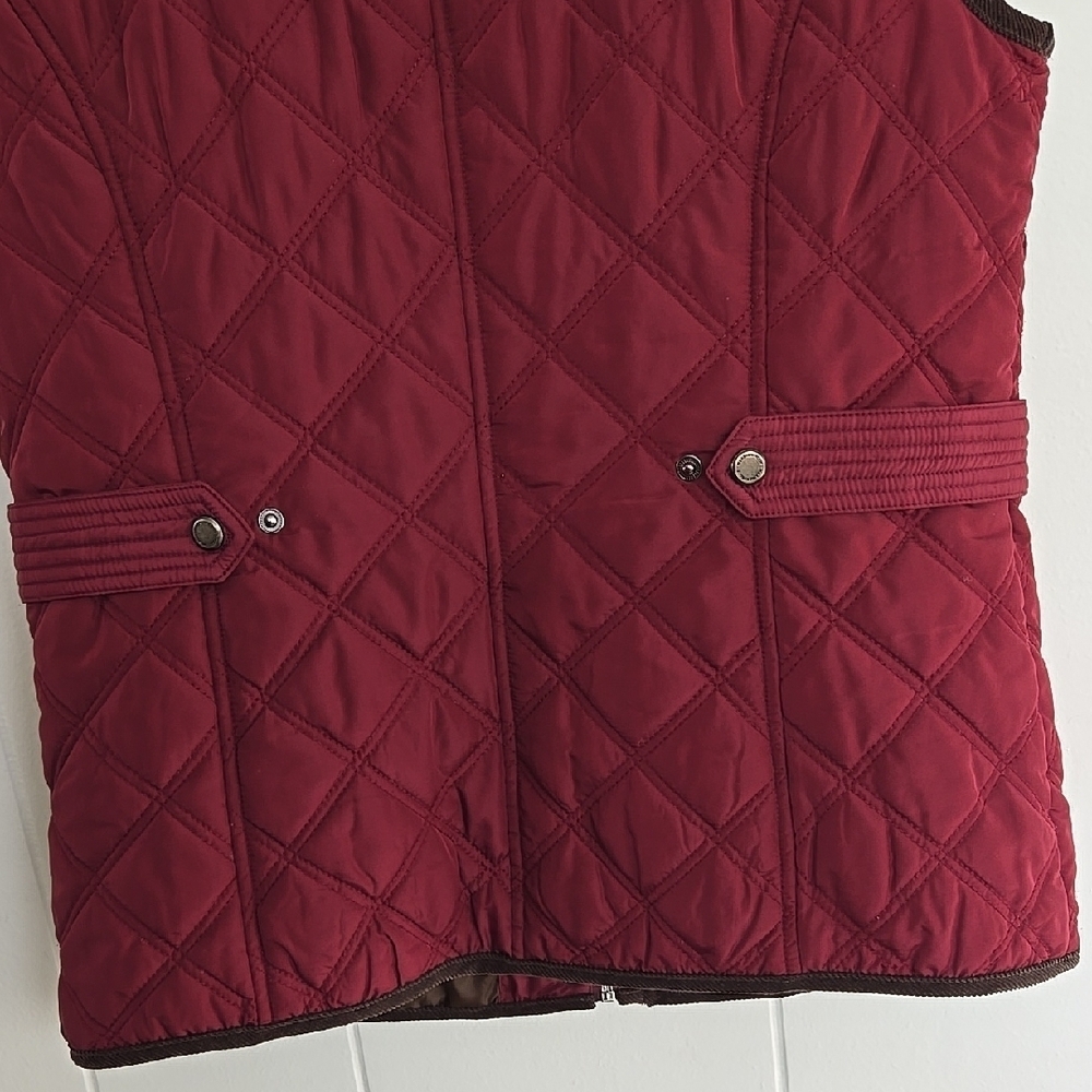 Weatherproof 1948 Women's Quilted Burgundy Vest Size L - Picture 6 of 13